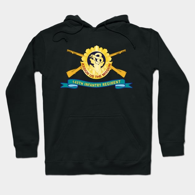 149th Infantry Regiment - DUI w Br - Ribbon X 300 Hoodie by twix123844